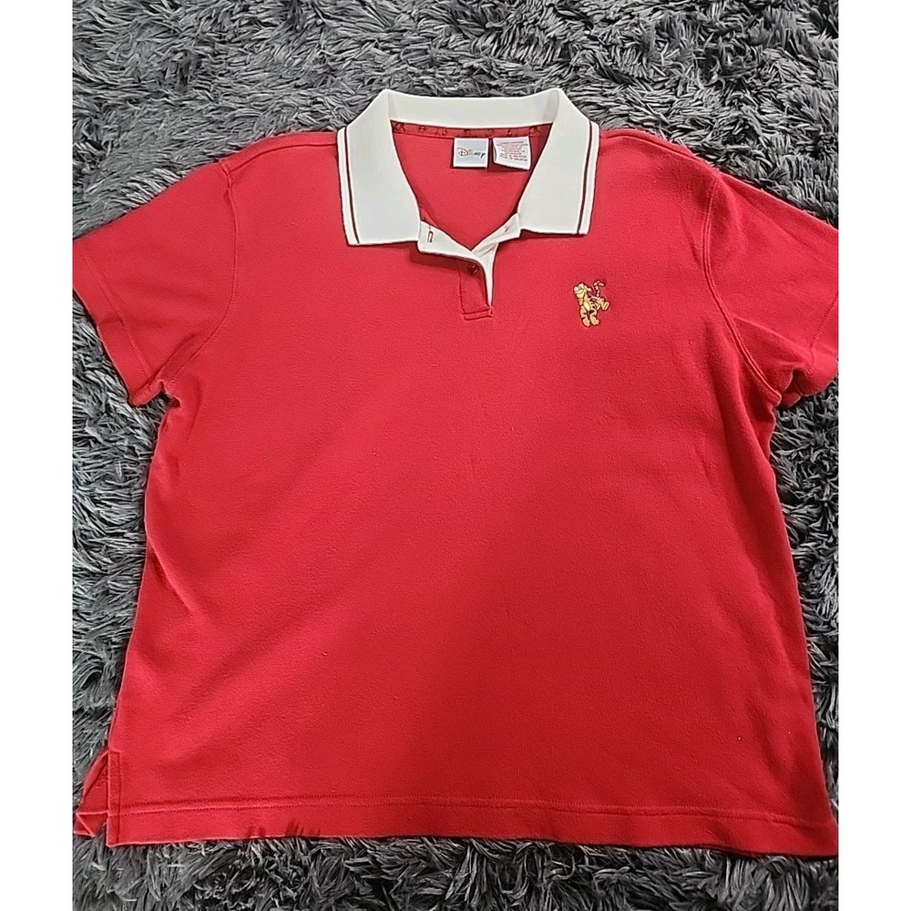 Vintage Womens Disney Embroidered Tigger Polo Lg Shirt
